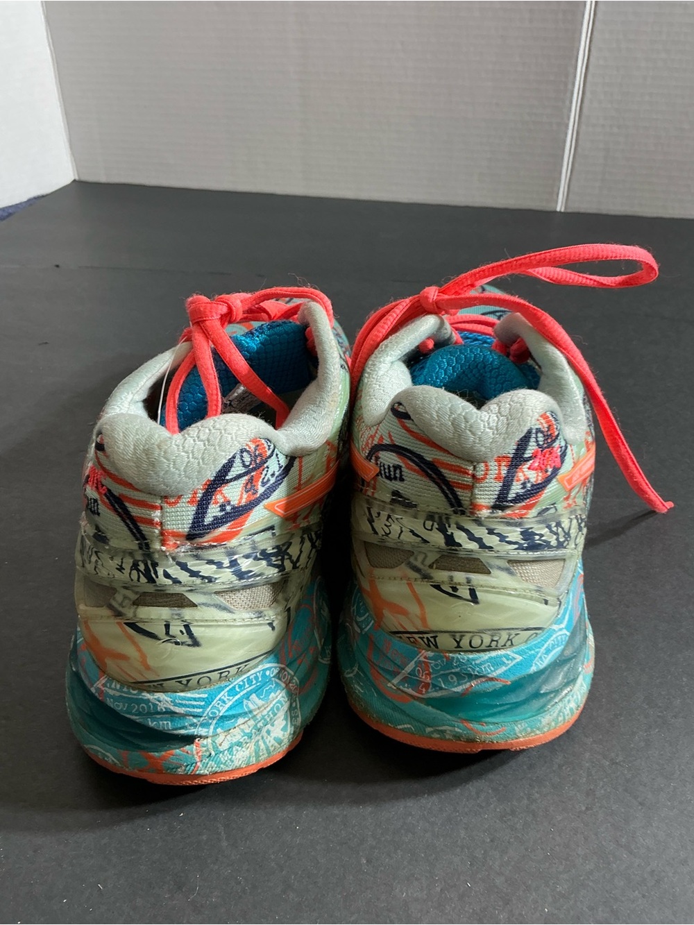 ASICS Kids Teal and Coral Graphic Sneakers - Picture 2 of 8